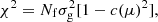 $$ \begin{aligned} \chi ^{2} = N_{\rm f}\sigma _{\rm g}^{2}[1 - c(\mu )^{2}], \end{aligned} $$