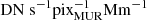 $ \mathrm{DN\; s^{-1} pix_{MUR}^{-1}Mm^{-1}} $