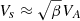 $ V_s\approx \sqrt{\beta}V_A $