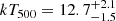 Mathematical equation: $ kT_{500}=12.7^{+2.1}_{-1.5} $