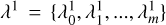 ${\lambda ^1} = \left\{ {\lambda _0^1,\lambda _1^1, \ldots ,\lambda _m^1} \right\}$