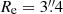 $ R_{\mathrm{e}}=3{{\overset{\prime\prime}{.}}}4 $
