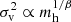 $ \sigma _{\mathrm{v}}^{2} \propto m_{\mathrm{h}}^{{1/\beta}} $