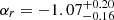 $ \alpha_{r} = -1.07_{-0.16}^{+0.20} $