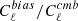 $ C_{\ell}^{bias}/C_{\ell}^{cmb} $
