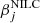 $ \beta_{j}^{\mathrm{NILC}} $