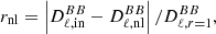 $$ \begin{aligned} r_{\rm nl} = \left| D_{\ell ,\mathrm{in}}^{BB}-D_{\ell ,\mathrm{nl}}^{BB}\right|/D_{\ell ,r=1}^{BB}, \end{aligned} $$