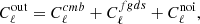 $$ \begin{aligned} C_{\ell }^\mathrm{out} = C_{\ell }^{cmb} + C_{\ell }^{fgds} + C_{\ell }^\mathrm{noi}, \end{aligned} $$