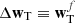 $ \Delta \mathbf{w}_{\mathrm{T}}\equiv \mathbf{w}^{f}_{\mathrm{T}} $
