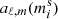 $ a_{\ell,m}(m_{i}^{\mathrm{s}}) $