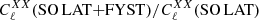$ C_{\ell}^{XX}(\mathrm{SO\,LAT{+}FYST})/C_{\ell}^{XX}(\mathrm{SO\,LAT}) $