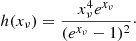 $$ \begin{aligned} h(x_{\nu }) = \frac{x_{\nu }^{4}e^{x_{\nu }}}{(e^{x_{\nu }}-1)^{2}}\cdot \end{aligned} $$