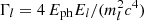 $ \Gamma_l=4\,E_{\rm ph}E_l/(m_l^2c^4) $