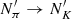 $ N^\prime_\pi\rightarrow N^\prime_K $