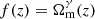 $ f(z) = \Omega_{\mathrm{m}}^{\gamma} (z) $