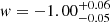 $ w=-1.00^{+0.06}_{-0.05} $