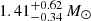 $ 1.41_{-0.34}^{+0.62}\,M_{\odot} $