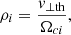 $$ \begin{aligned} \rho _{i}=\frac{v_{\perp \mathrm{th} }}{\Omega _{ci}}, \end{aligned} $$