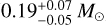 $0.19_{ - 0.05}^{ + 0.07}\,{M_ \odot }$