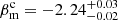 $ \beta^{\mathrm{c}}_{\mathrm{m}} = -2.24^{+0.03}_{-0.02} $