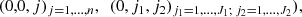 $$ \begin{aligned} (0,0,j)_{j=1,\ldots ,n},~~ (0,j_1,j_2)_{j_1=1,\ldots ,J_1;\,j_2=1,\ldots ,J_2}), \end{aligned} $$