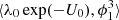 $ \langle \lambda_0 \exp(-U_0), \phi_1^3 \rangle $