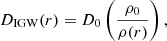 $$ \begin{aligned} D_{\rm IGW}(r) = D_0 \left( \frac{\rho _0}{\rho (r)} \right), \end{aligned} $$