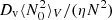 $ D_{\rm v}\langle N_0^2\rangle_V/(\eta N^2) $