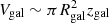 $ V_{\rm gal}\sim \pi R_{\rm gal}^2z_{\rm gal} $