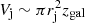 $ V_{\rm j}\sim \pi r_{\rm j}^2z_{\rm gal} $