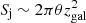 $ S_{\rm j}\sim 2\pi\theta z_{\rm gal}^2 $