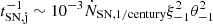 $ t_{\mathrm{SN,j}}^{-1}\sim 10^{-3}\dot N_{\mathrm{SN,1/century}}\xi_{-1}^2\theta_{-1}^2 $