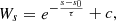$$ \begin{aligned} W_s=e^{-\frac{s-s_0}{\tau }}+c, \end{aligned} $$