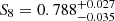 $ S_8=0.788^{+0.027}_{-0.035} $