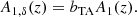 $$ \begin{aligned}&A_{1,\delta } (z) = b_{\rm TA} A_1 (z). \end{aligned} $$