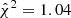 $ \hat{\chi}^2=1.04 $