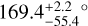 $169.4_{ - 55.4}^{ + 2.2\,\,\,\,^\circ }$