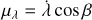 ${\mu _\lambda } = \dot \lambda \cos \beta $