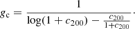 $$ \begin{aligned} g_{\rm c} = \frac{1}{\log (1+c_{200})-\frac{c_{200}}{1+c_{200}}}\cdot \end{aligned} $$