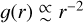 $g\left( r \right){r^{ - 2}}$
