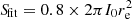 $ {S\!}_{\rm fit}=0.8\times 2 \pi I_{0} r_{\rm e}^2 $