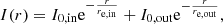 $$ \begin{aligned} I(r)=I_{\rm 0, in} \mathrm{e}^{-\frac{r}{r_{\rm e,in}}} + I_{\rm 0, out} \mathrm{e}^{-\frac{r}{r_{\rm e,out}}}, \end{aligned} $$