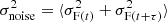 $ \sigma^2_{\rm noise} = \langle\sigma^2_{{\rm F}(t)} + \sigma^2_{{\rm F}(t + \tau)}\rangle $