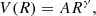 $$ \begin{aligned} V(R) = AR^\gamma , \end{aligned} $$