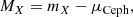 $$ \begin{aligned} M_X=m_X-\mu _{\rm Ceph}, \end{aligned} $$