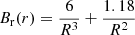 $$ \begin{aligned} B_{\rm r}(r) = \frac{6}{R^{3}} + \frac{1.18}{R^{2}} \end{aligned} $$