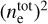 ${\left( {n_{\rm{e}}^{{\rm{tot}}}} \right)^2}$
