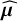 $\widehat {\bf{\mu }}$