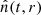 $ \hat{n}(t,r) $
