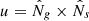$ u=\hat{N}_g\times\hat{N}_s $